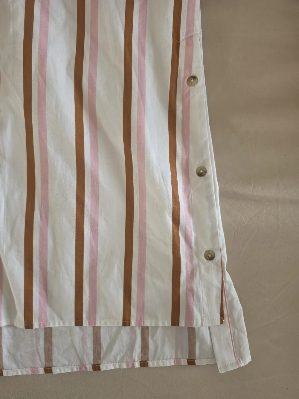 Anthropologie Striped Button-Down Tunic/Shirt